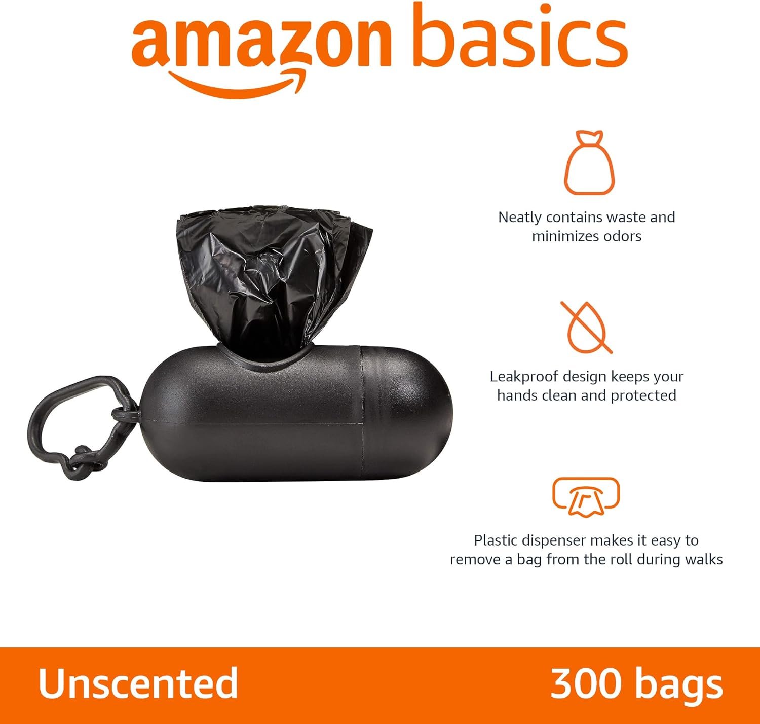 1727563465 7 Amazon Basics Leak Proof Dog Poop Bags with Dispenser and Leash