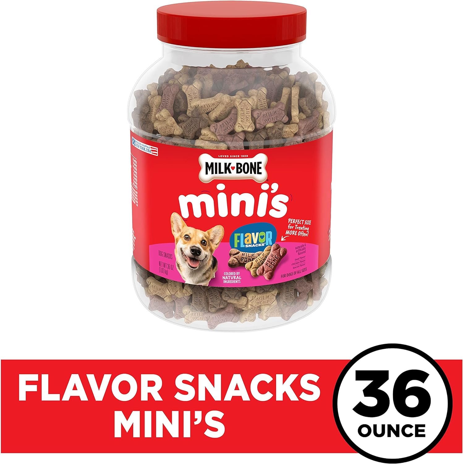 1727689199 108 Milk Bone Minis Flavor Snacks Dog Treats 36 oz Crunchy