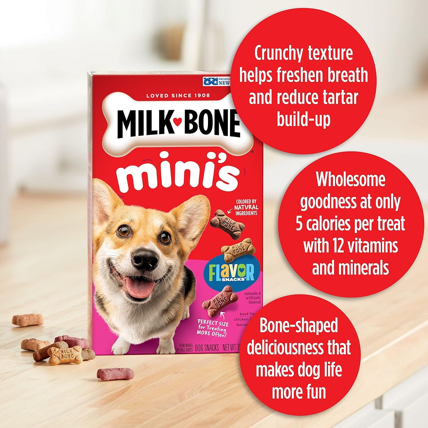 1727689199 916 Milk Bone Minis Flavor Snacks Dog Treats 36 oz Crunchy