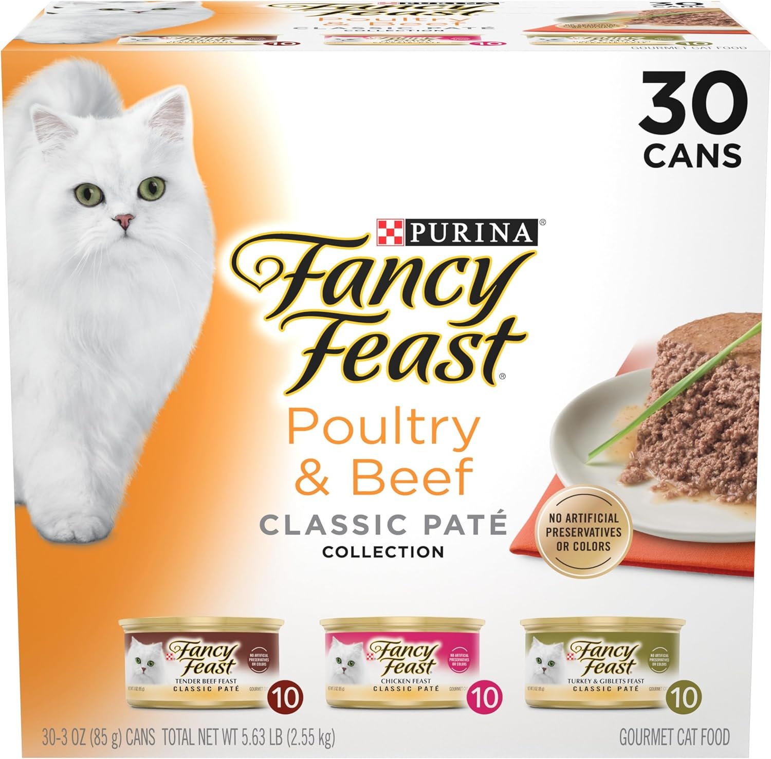 Fancy Feast Classic Pate Variety Pack Grain Free Poultry and Beef