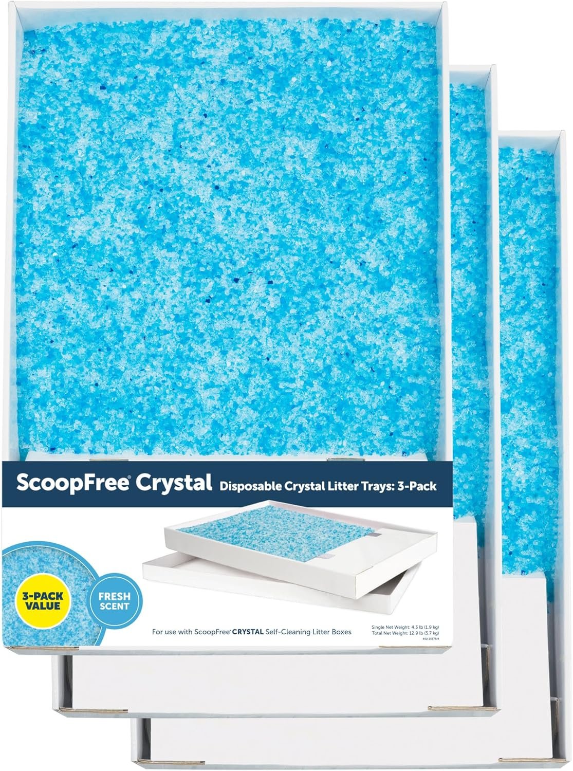 PetSafe ScoopFree Crystal Cat Litter Tray Refills – Fresh Scent