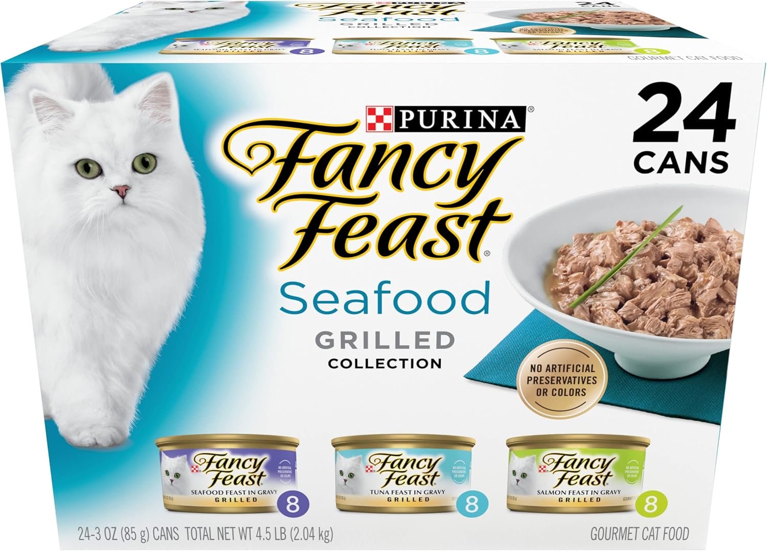 Purina Fancy Feast Grilled Seafood Collection Wet Cat Food Variety