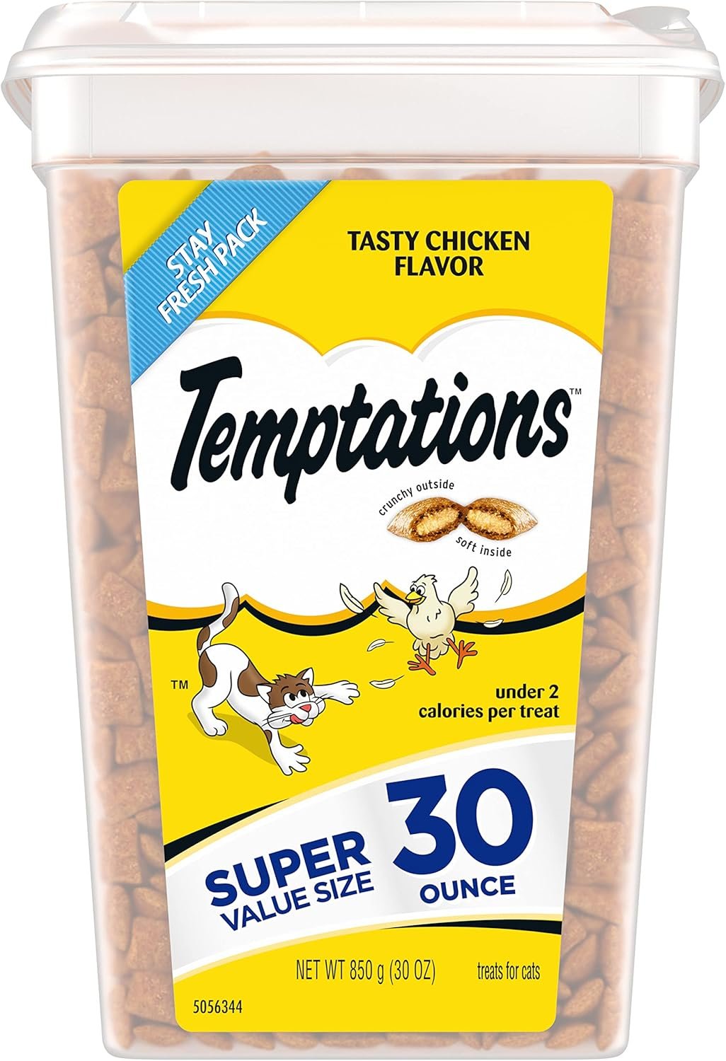 Temptations Classic Chicken Flavor Crunchy Soft Cat Treats 30