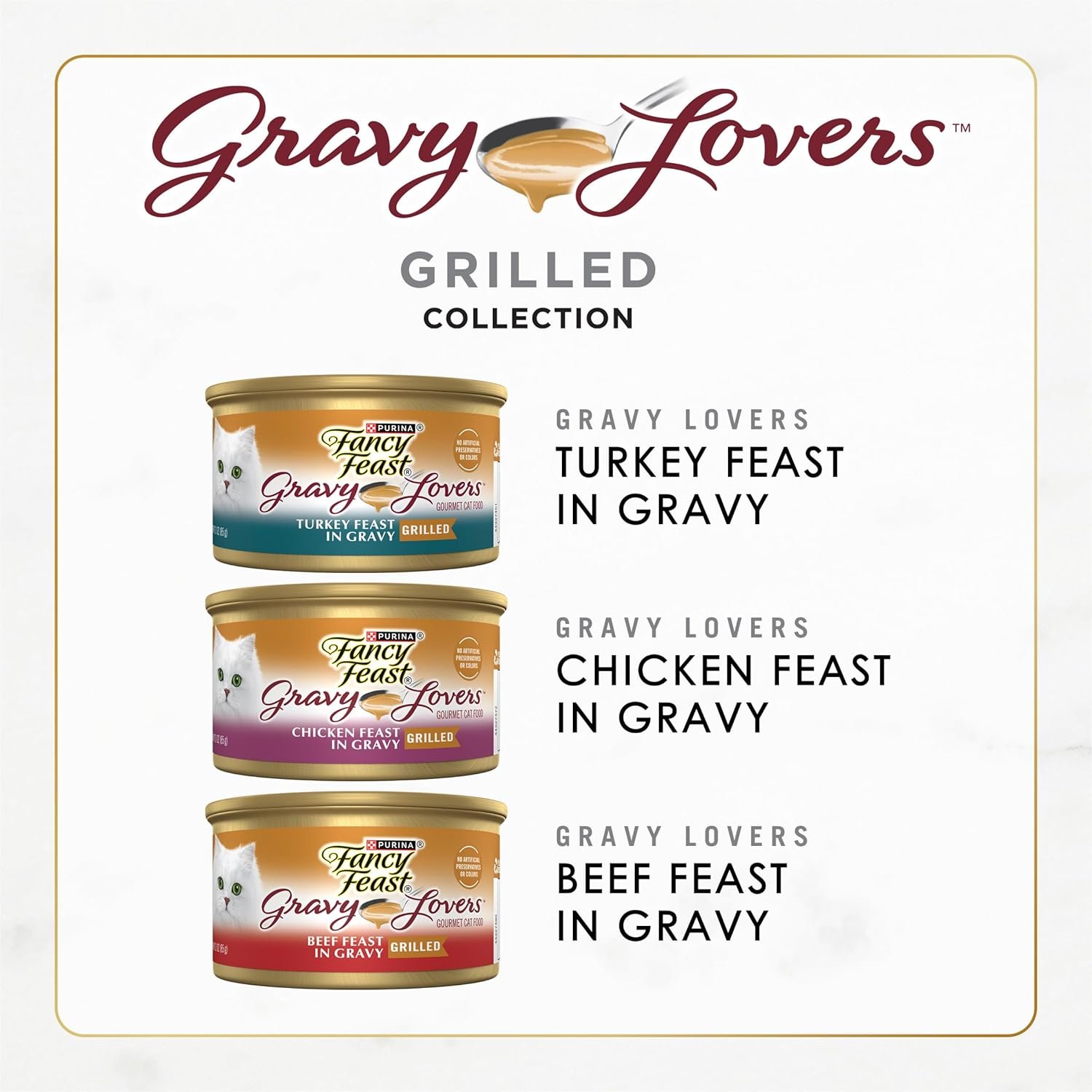 1727773035 294 Purina Fancy Feast Gravy Lovers Poultry Beef Grilled Gourmet