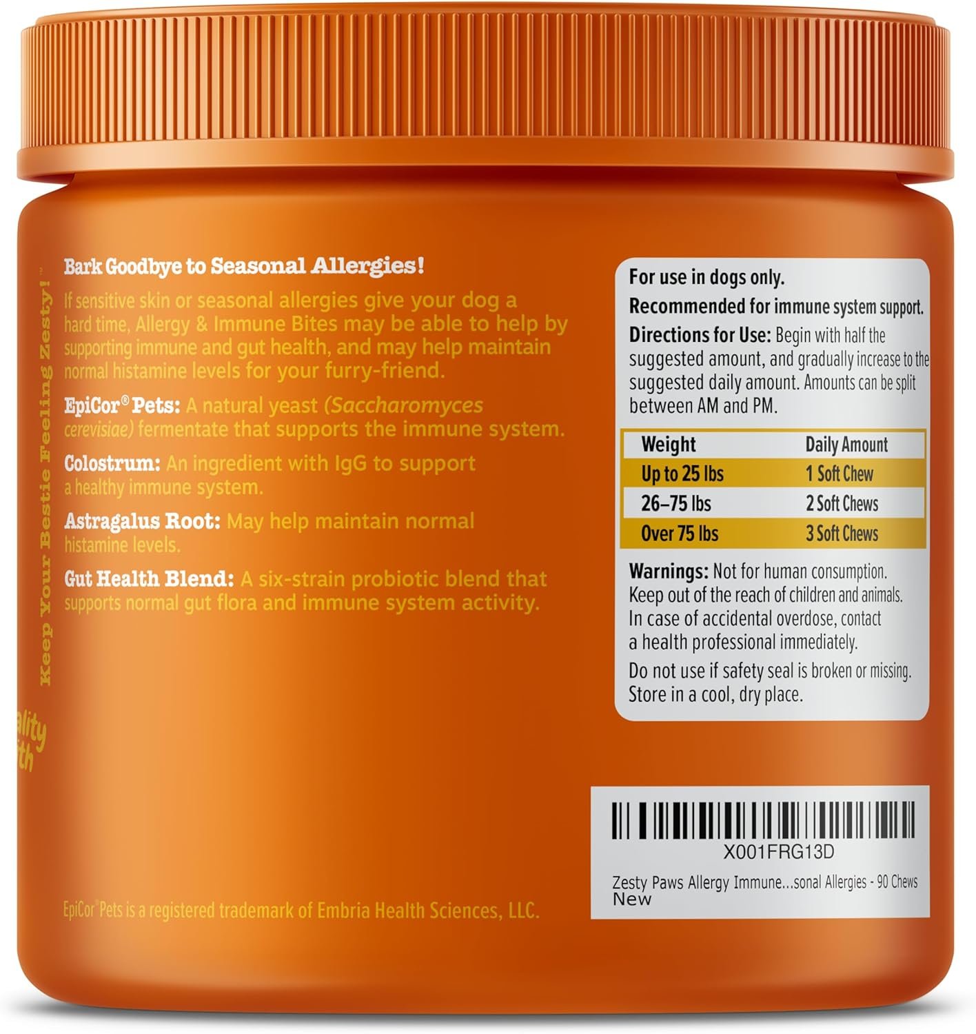 1727795946 711 Zesty Paws Dog Allergy Relief Soft Chews Anti Itch Supplement