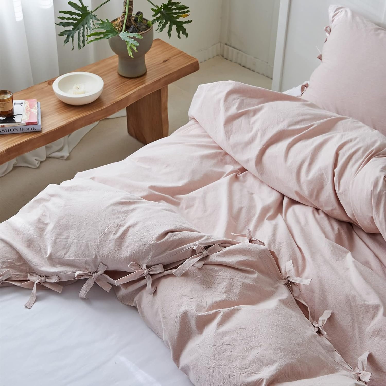 1728579967 395 BISELINA 100 Washed Cotton Duvet Cover Set 3 Pieces with