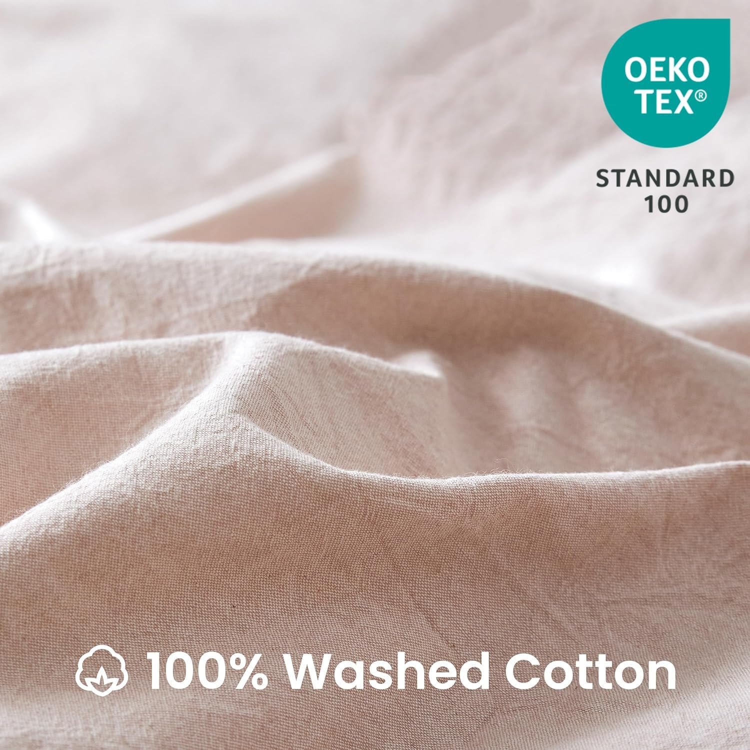 1728579967 431 BISELINA 100 Washed Cotton Duvet Cover Set 3 Pieces with
