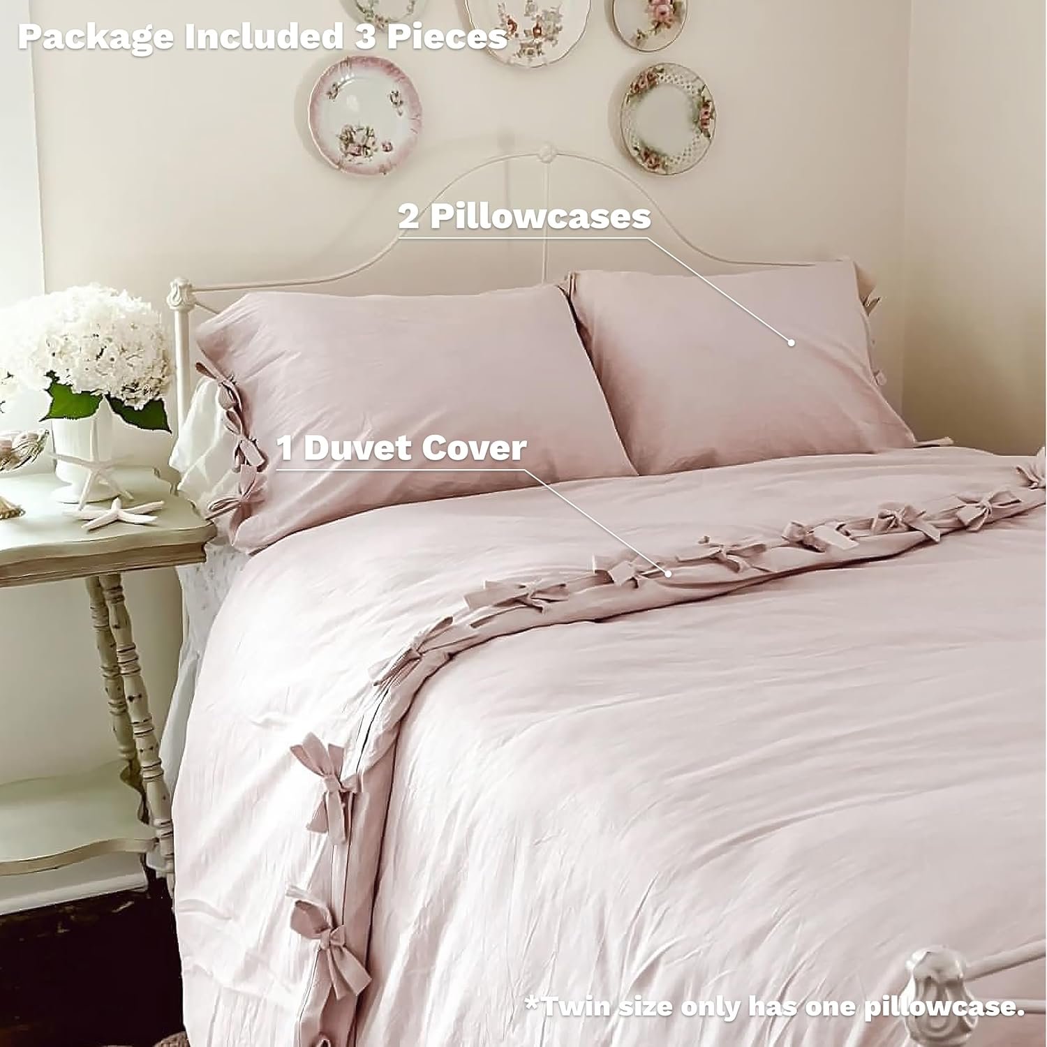1728579967 696 BISELINA 100 Washed Cotton Duvet Cover Set 3 Pieces with
