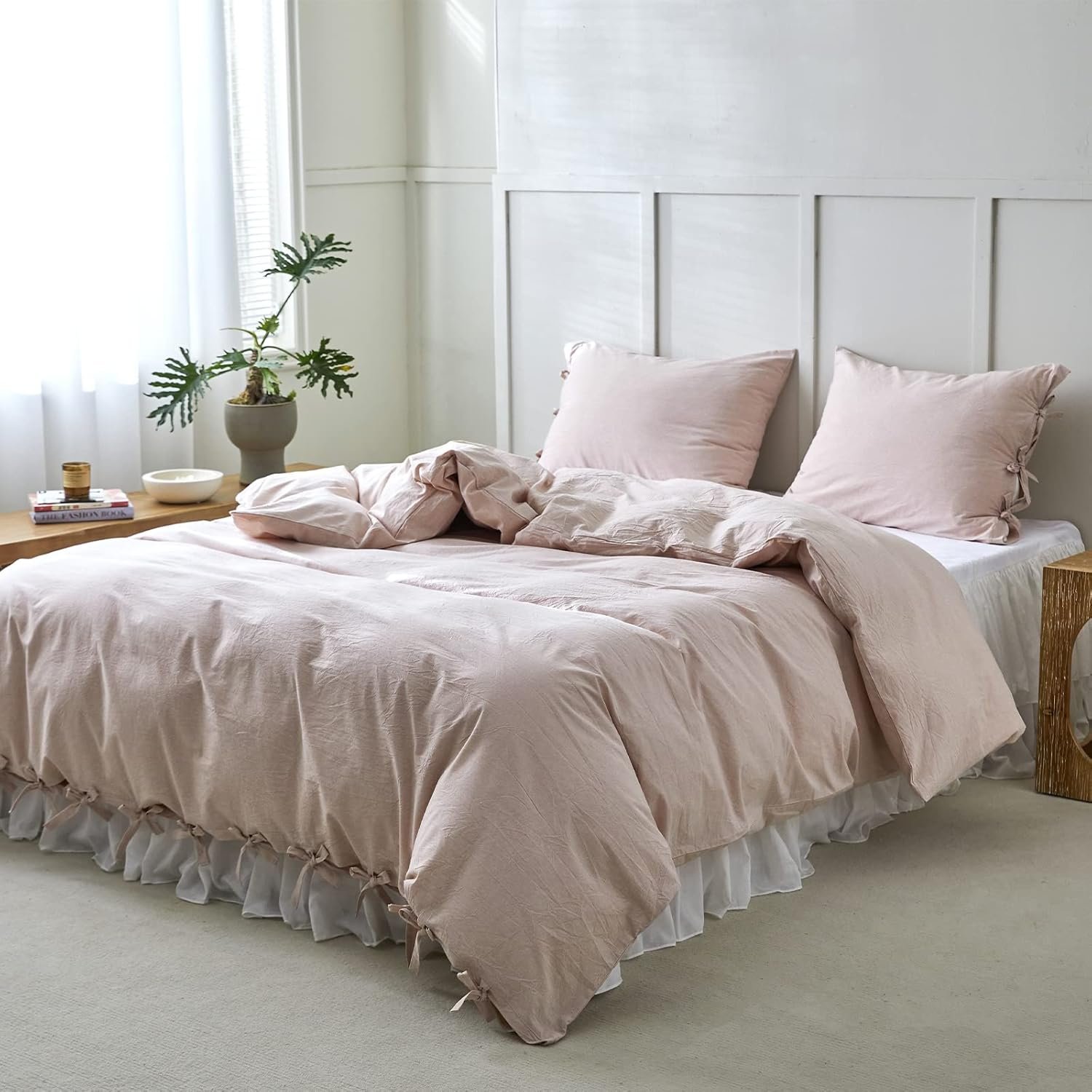 1728579967 953 BISELINA 100 Washed Cotton Duvet Cover Set 3 Pieces with