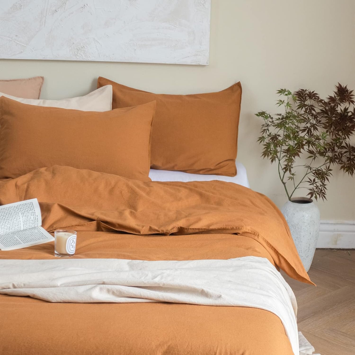 1728587778 416 BISELINA Queen Size French Linen Duvet Cover Set 3