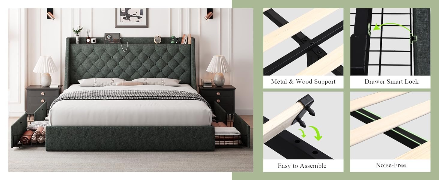 bed frame queen size