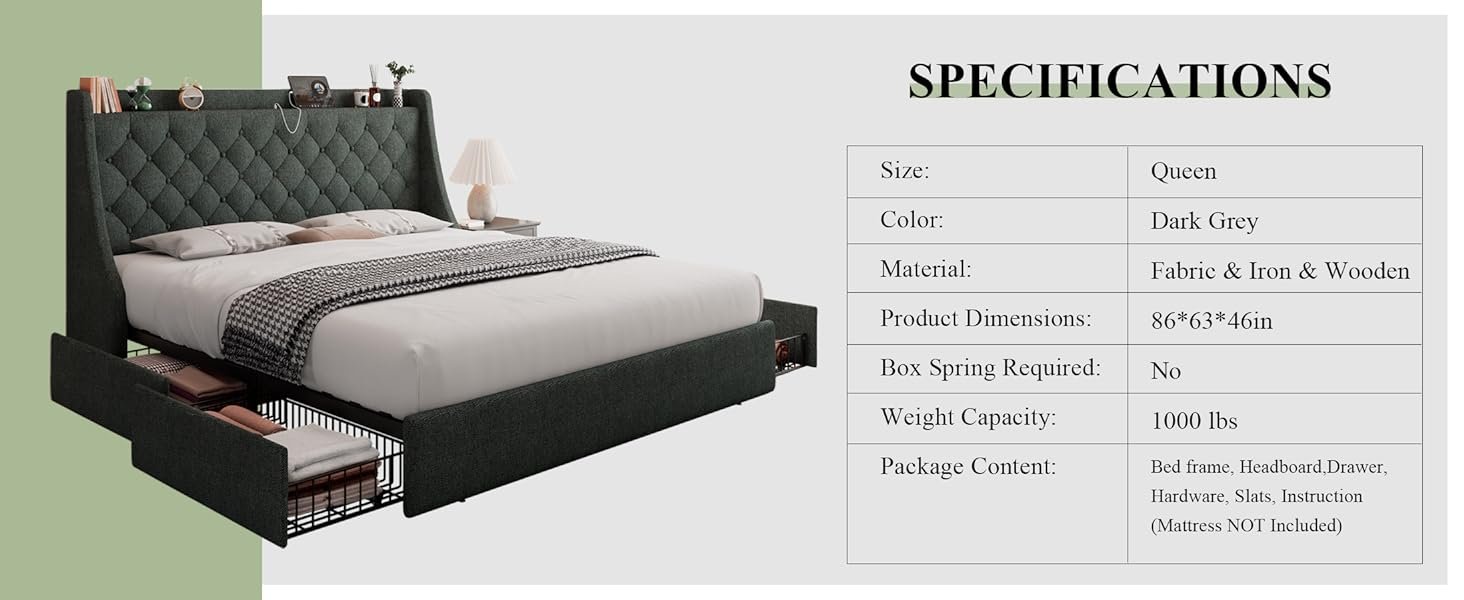 platform queen beds
