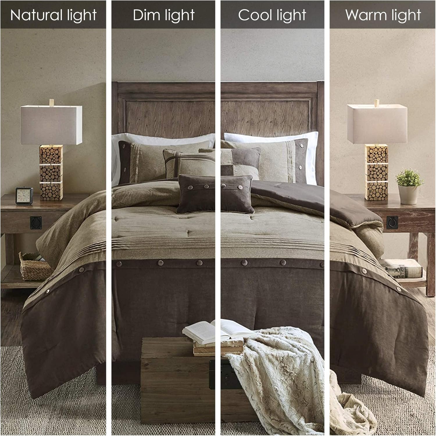 1728683223 94 Madison Park Boone Rustic Brown Cozy Comforter Set