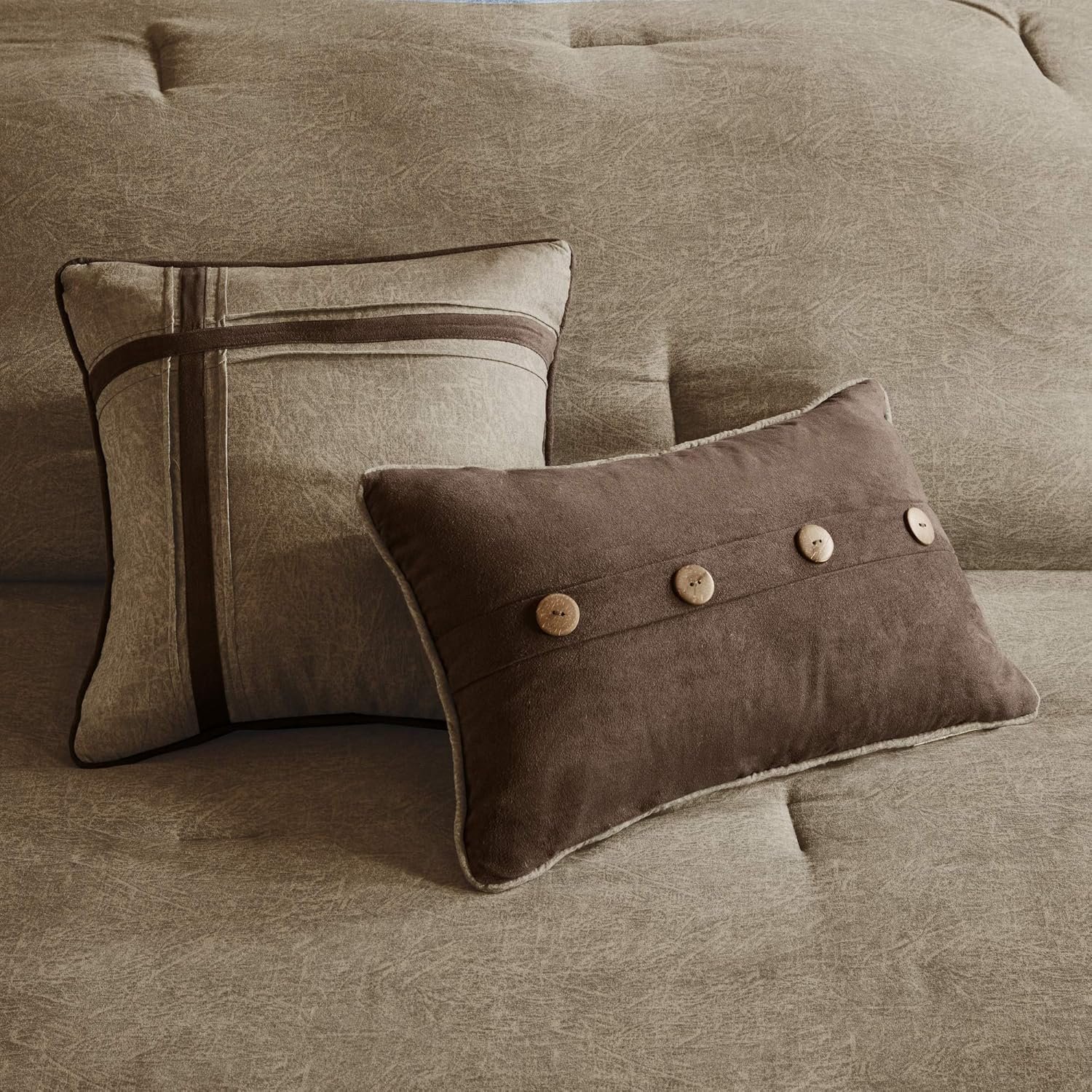 1728683224 187 Madison Park Boone Rustic Brown Cozy Comforter Set