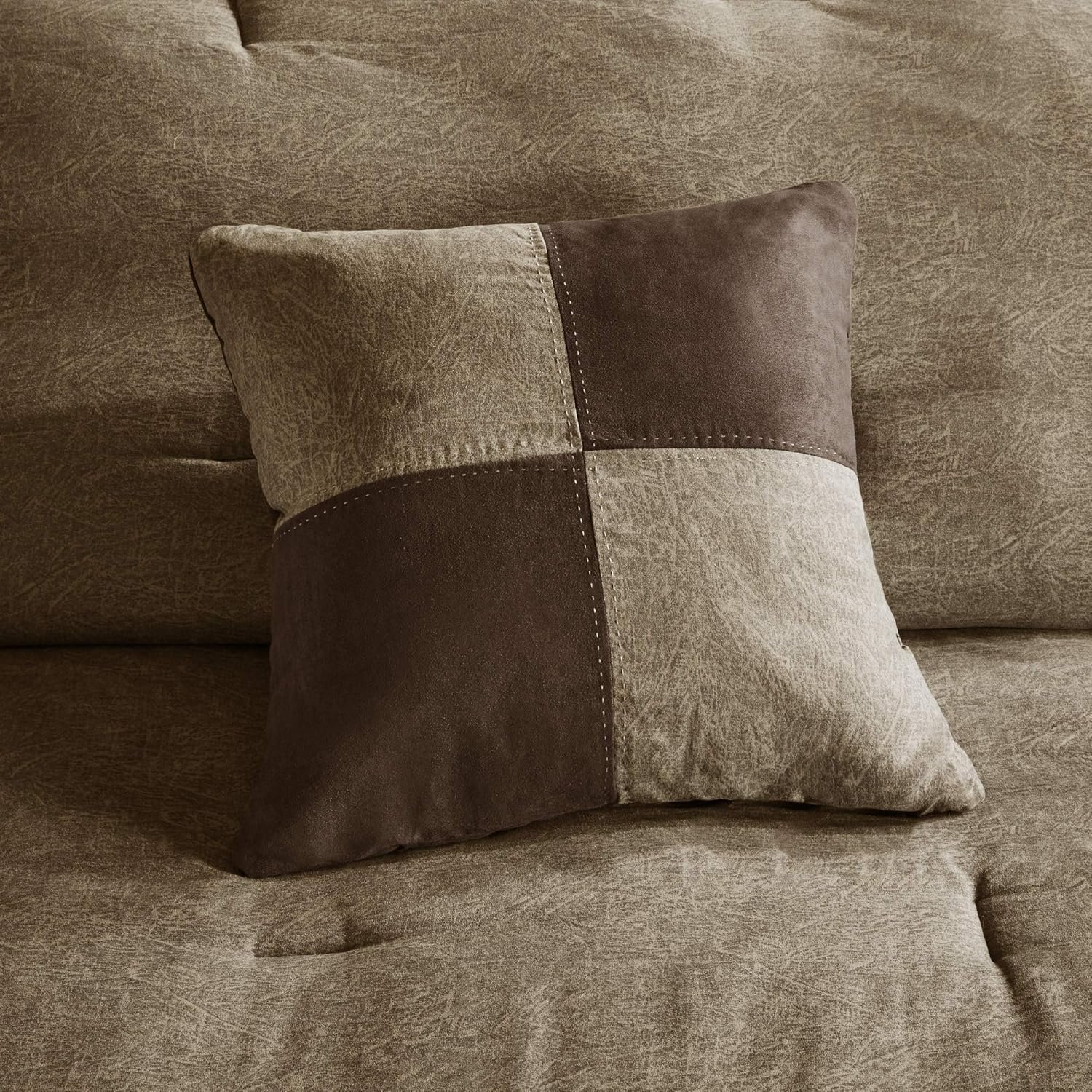 1728683224 908 Madison Park Boone Rustic Brown Cozy Comforter Set
