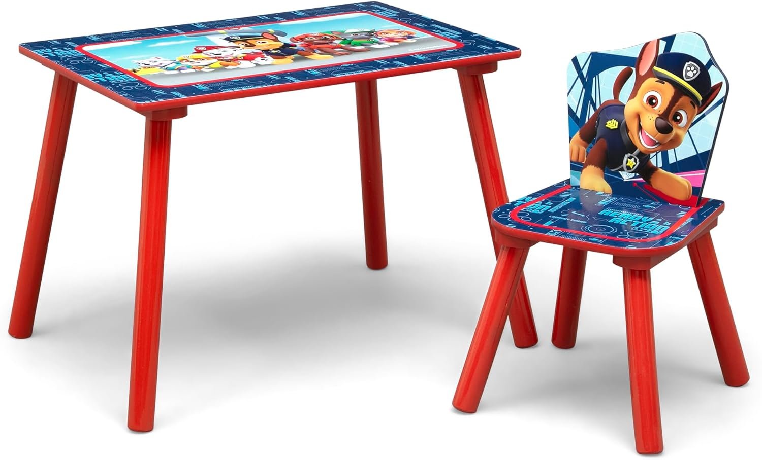 1728746979 369 Delta Children PAW Patrol 4 Piece Toddler Room in a Box Set – Features