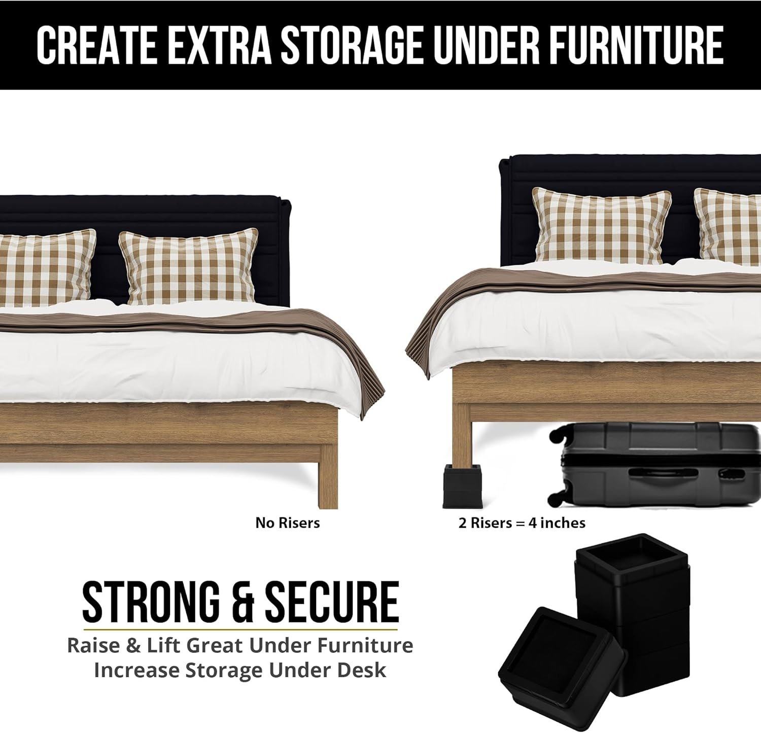 1728767244 586 Utopia Bedding 2 Inch Bed Risers Set of 8