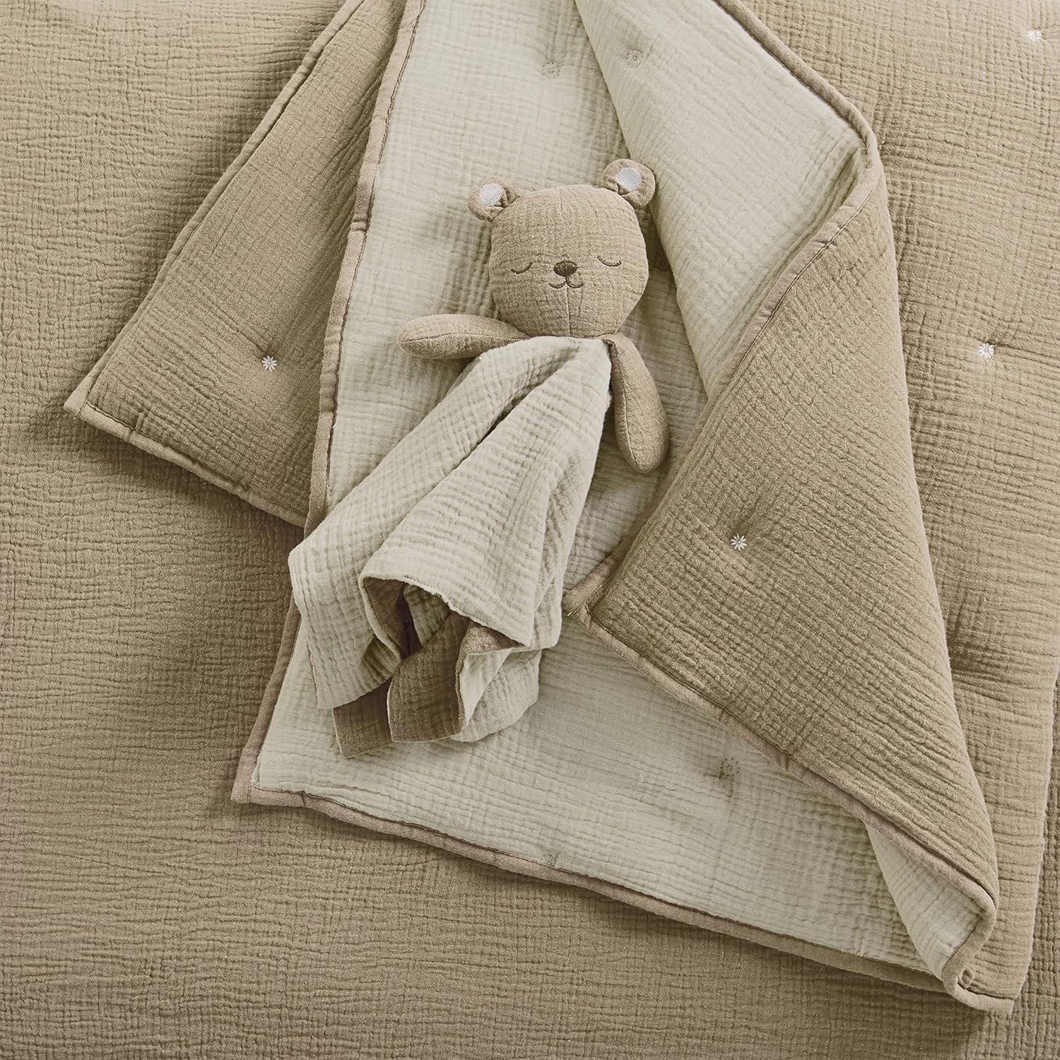 1728797407 284 Levtex Baby Cloud Muslin Crib Bedding Set Cacao and
