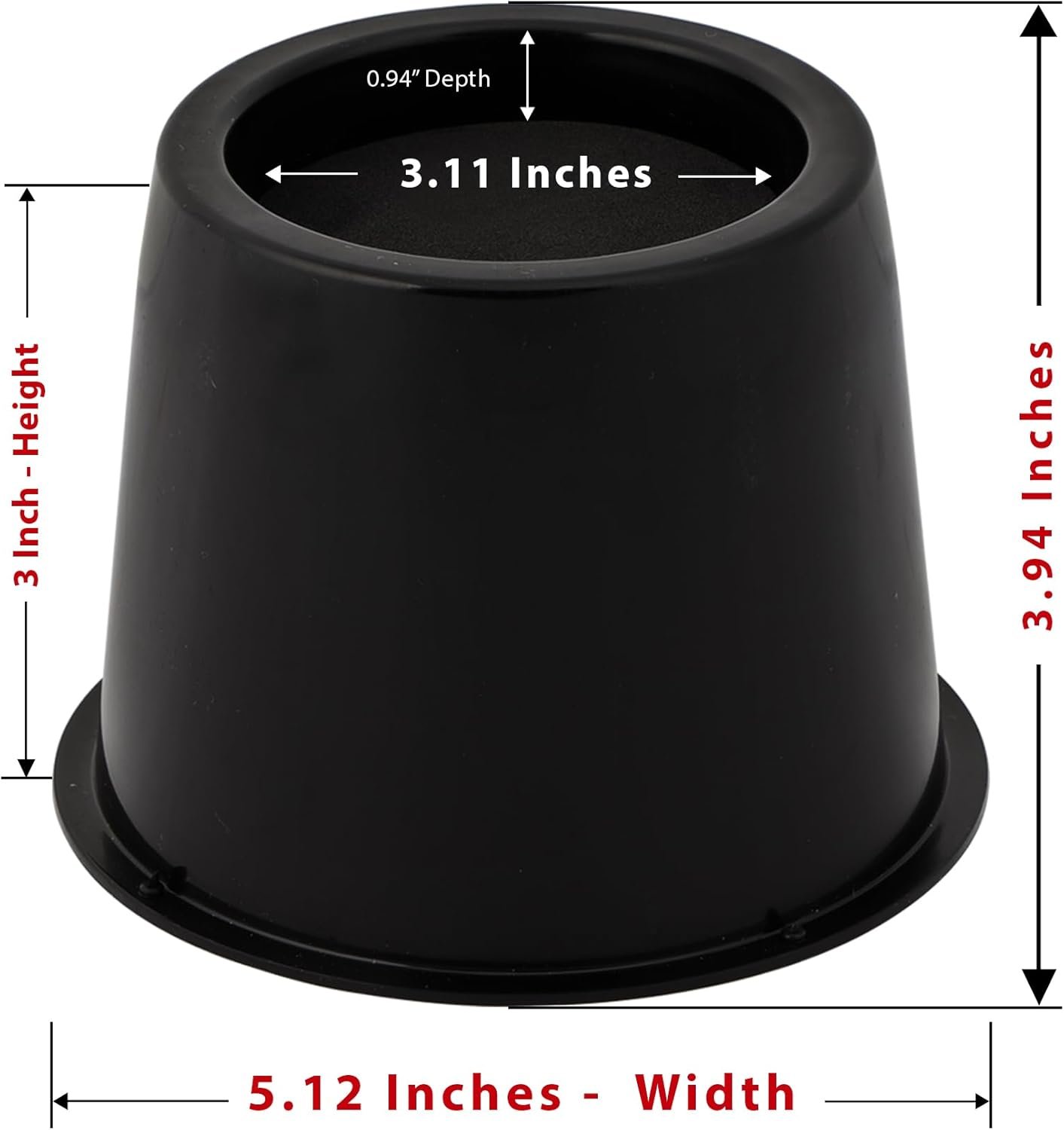 1728835065 355 Utopia Bedding 3 Inch Bed Risers 4 Pack Round Furniture