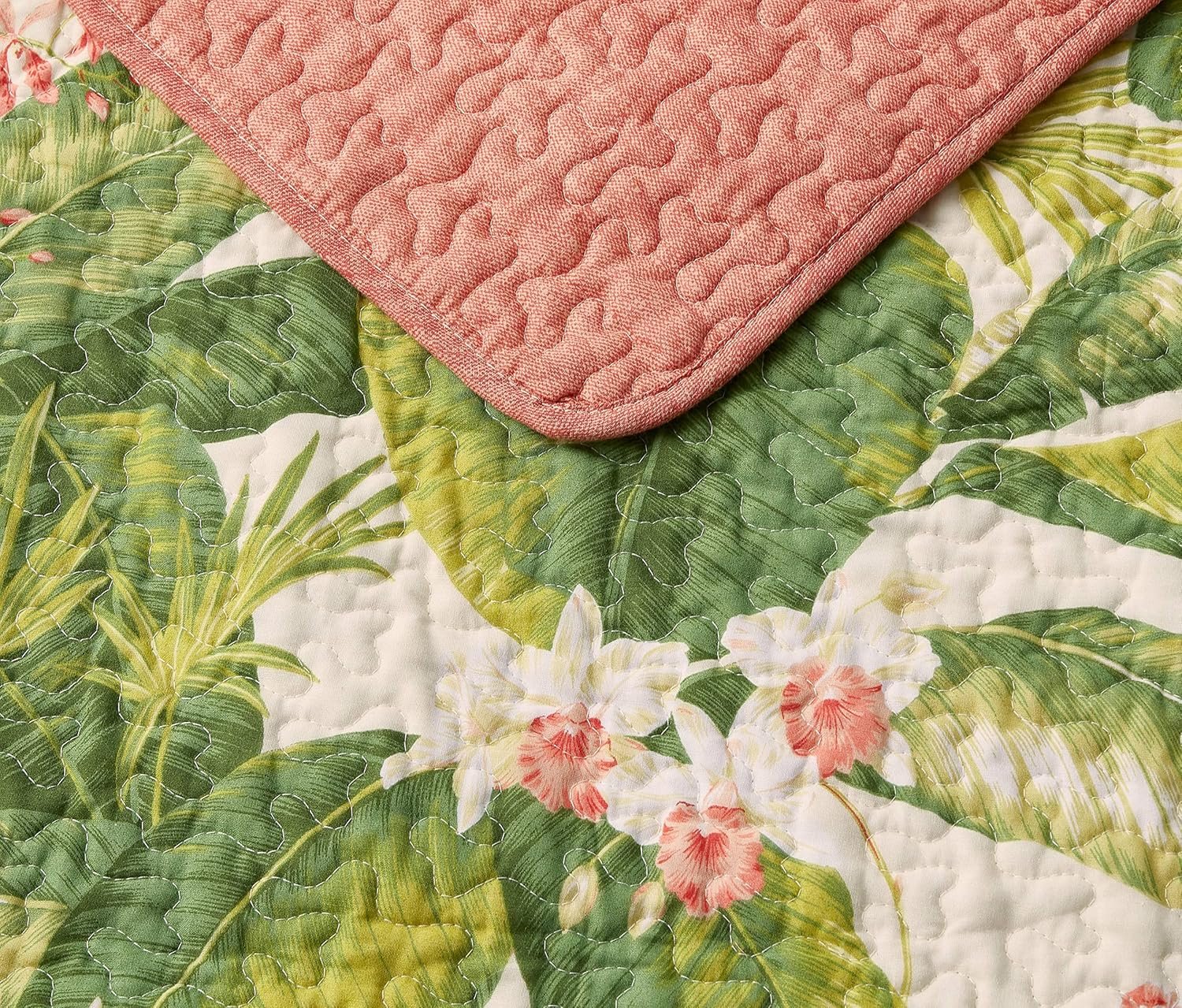 1728845023 273 Tommy Bahama King Quilt Set Reversible Cotton Bedding with