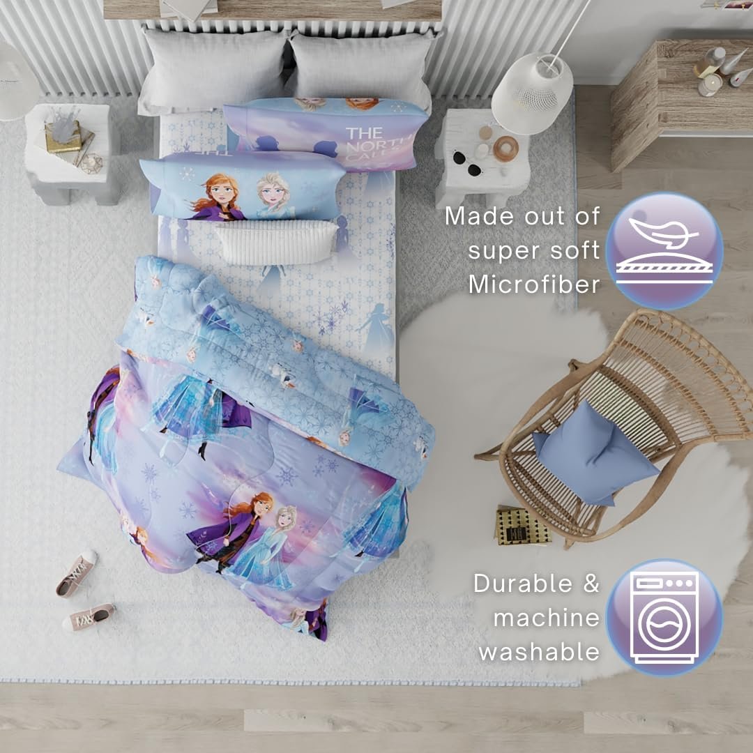 Franco Disney Frozen 2 Kids Bedding Set - Super Soft 7-Piece Queen Comforter and Sheet Set with Sham (Official Licensed Product) 4 1728863383 312 Franco Disney Frozen 2 Kids Bedding Set Super Soft