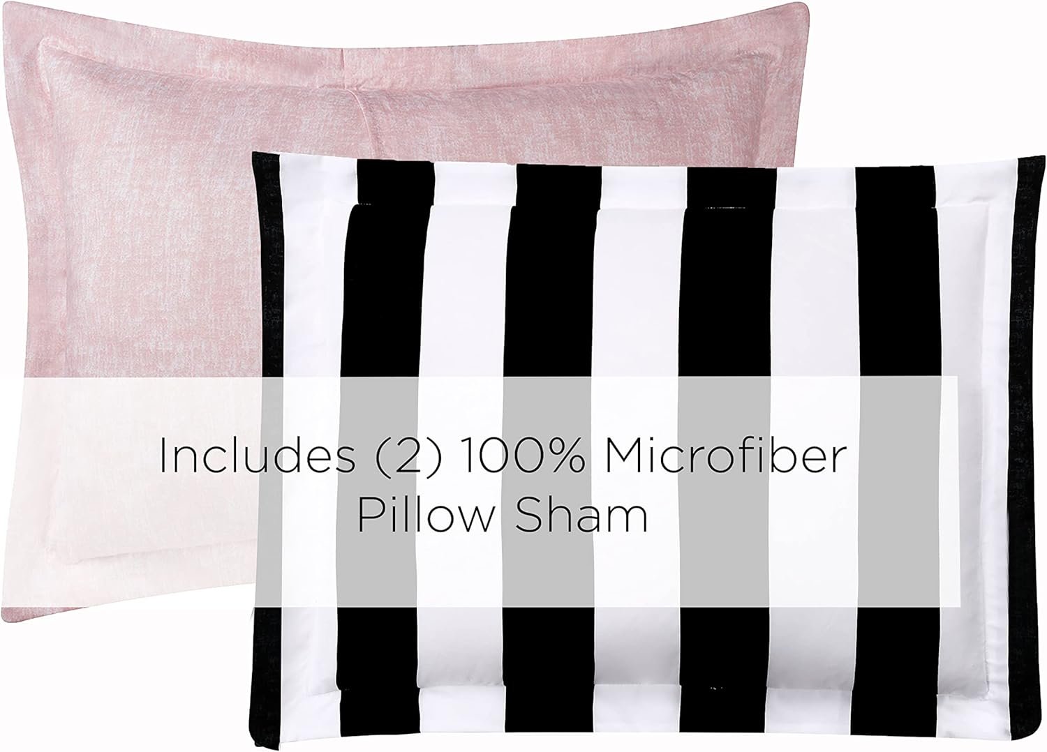 Juicy Couture JYZ010171 Cabana Stripe 6-Piece Reversible Bedding Set, King Size, Black Cabana Stripe 3 1728890213 202 Juicy Couture JYZ010171 Cabana Stripe 6 Piece Reversible Bedding Set King
