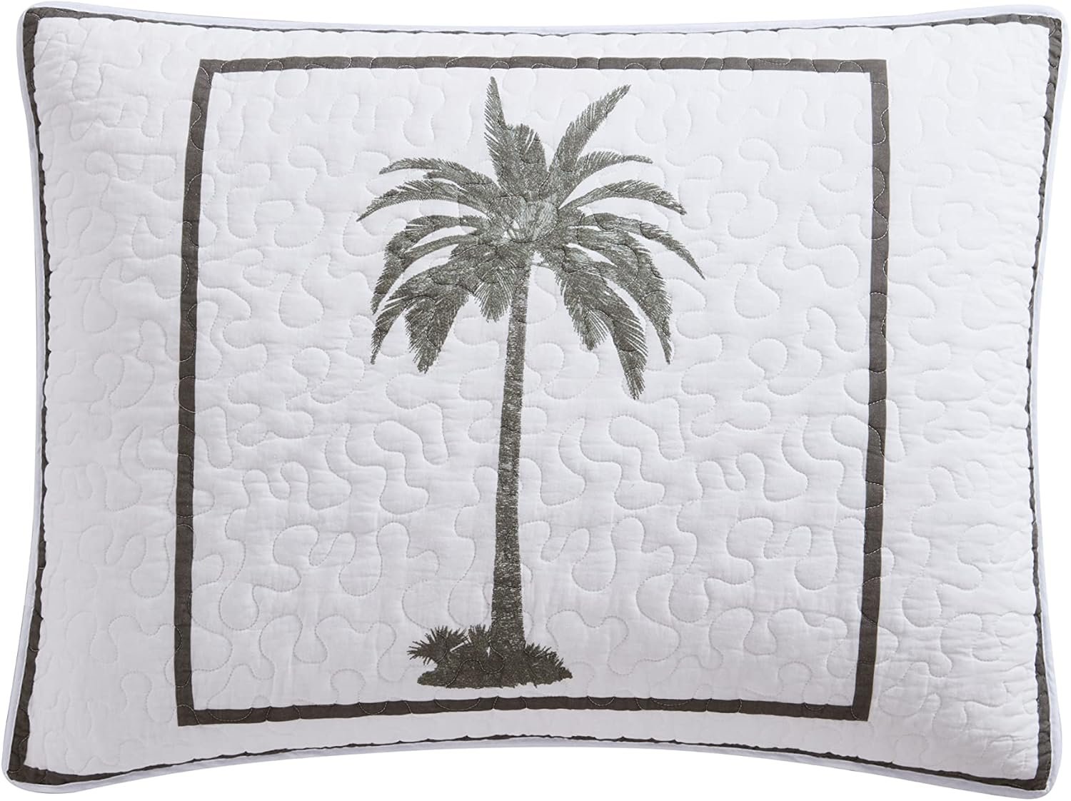 Tommy Bahama | Palm Island Collection | 100% Cotton Reversible Quilt - Soft, Breathable, Pre-Washed for Extra Softness, Queen Size, Grey 6 1728915420 936 Tommy Bahama Palm Island Collection 100 Cotton Reversible