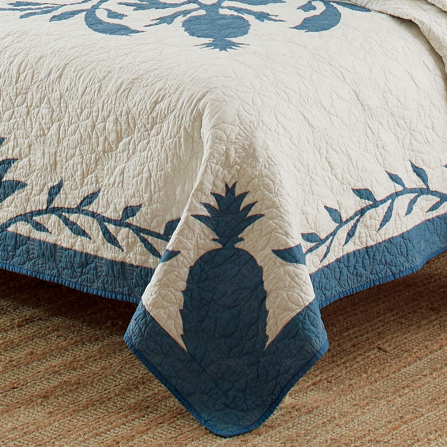 Tommy Bahama Aloha Pineapple Blue Queen Quilt - Soft Cotton Bedding for Coastal Home Decor, Oeko-Tex Certified 3 1728931678 530 Tommy Bahama Aloha Pineapple Blue Queen Quilt Soft Cotton