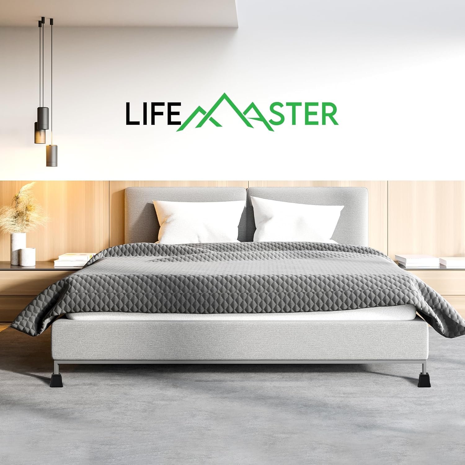 1728942190 308 8 Piece Non Slip Furniture Riser Set Compatible with Beds Chairs