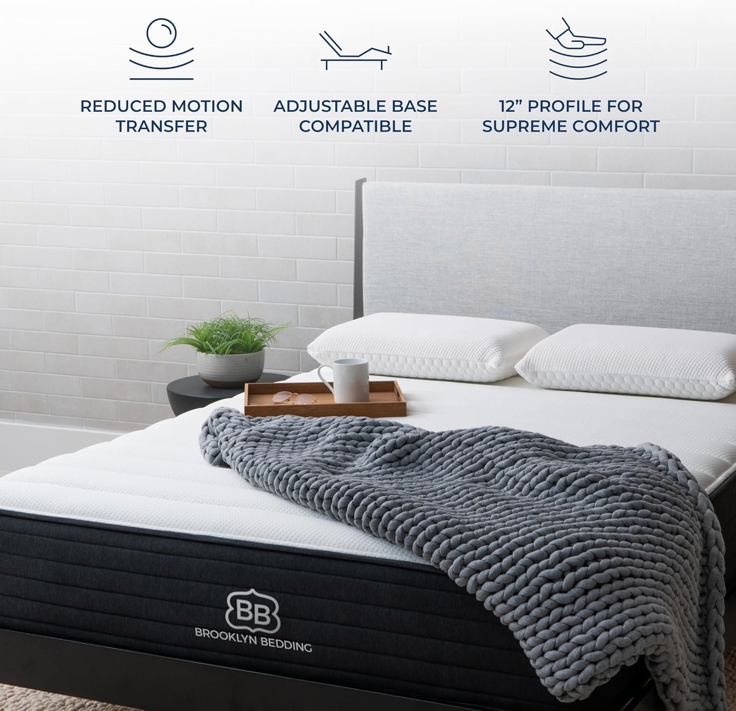 1728992269 990 Brooklyn Bedding Select 12 Inch Queen Gel Memory Foam Hybrid Mattress