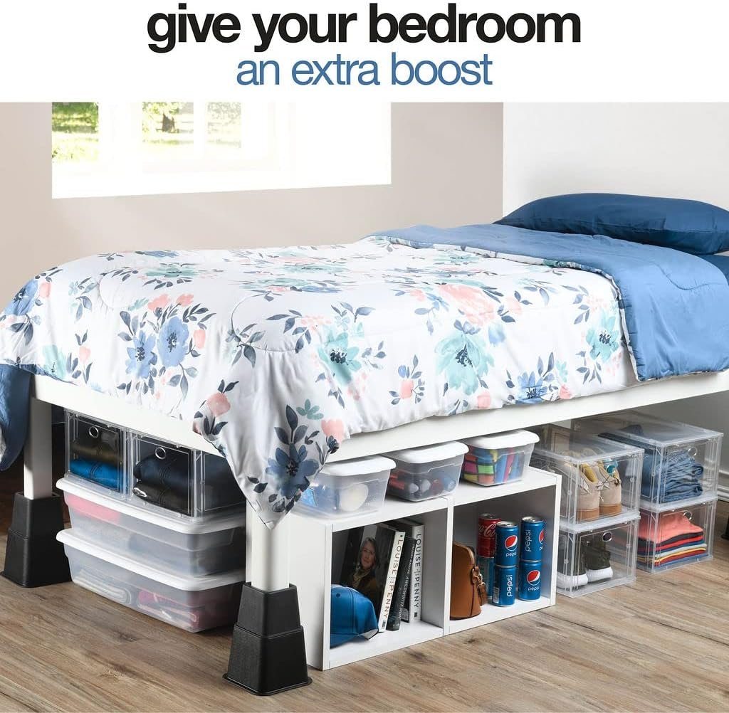 1729025912 31 Adjustable Bed Risers for Home 3 5 or 8 Inch