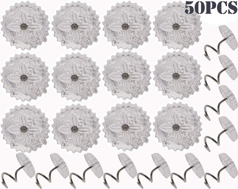 50 Pack of Mini Skater Clear Head Screw Nail Twist Pins for Upholstery - Ideal for Slipcovers, Chairs, Couches, Furniture, Car Covers, Bedskirts, and Sofa Sets (0.6 inch) 6 1729063036 129 50 Pack of Mini Skater Clear Head Screw Nail Twist
