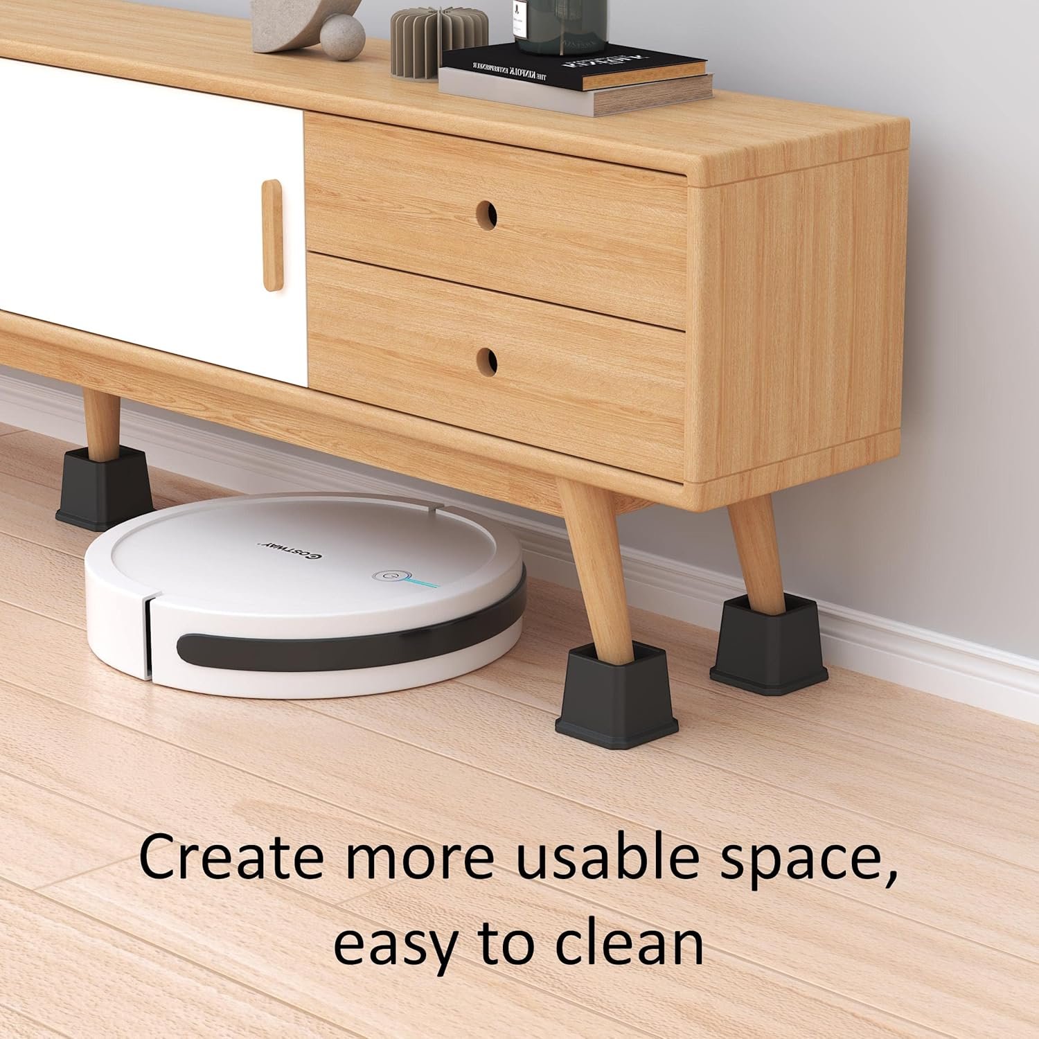 1729079907 760 Heavy Duty 3 Inch Bed Risers Set of 6 Elevate Furniture