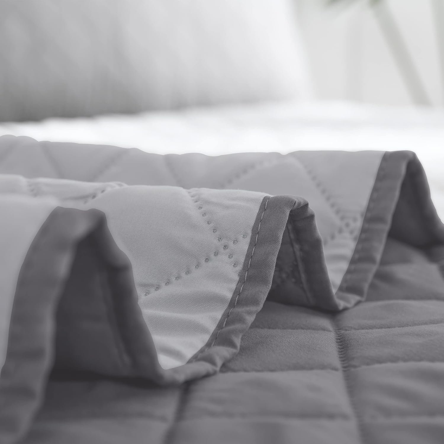 1729091114 499 Reversible GrayLight Gray FullQueen Quilt Set Includes 1 Quilt