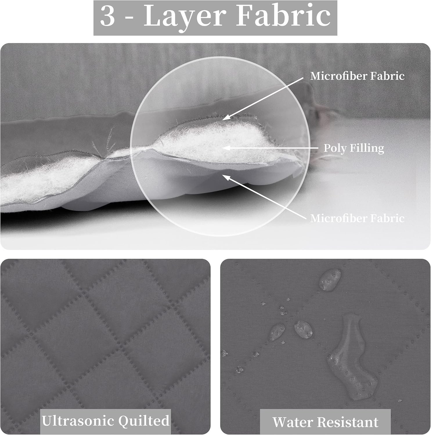 1729091114 629 Reversible GrayLight Gray FullQueen Quilt Set Includes 1 Quilt