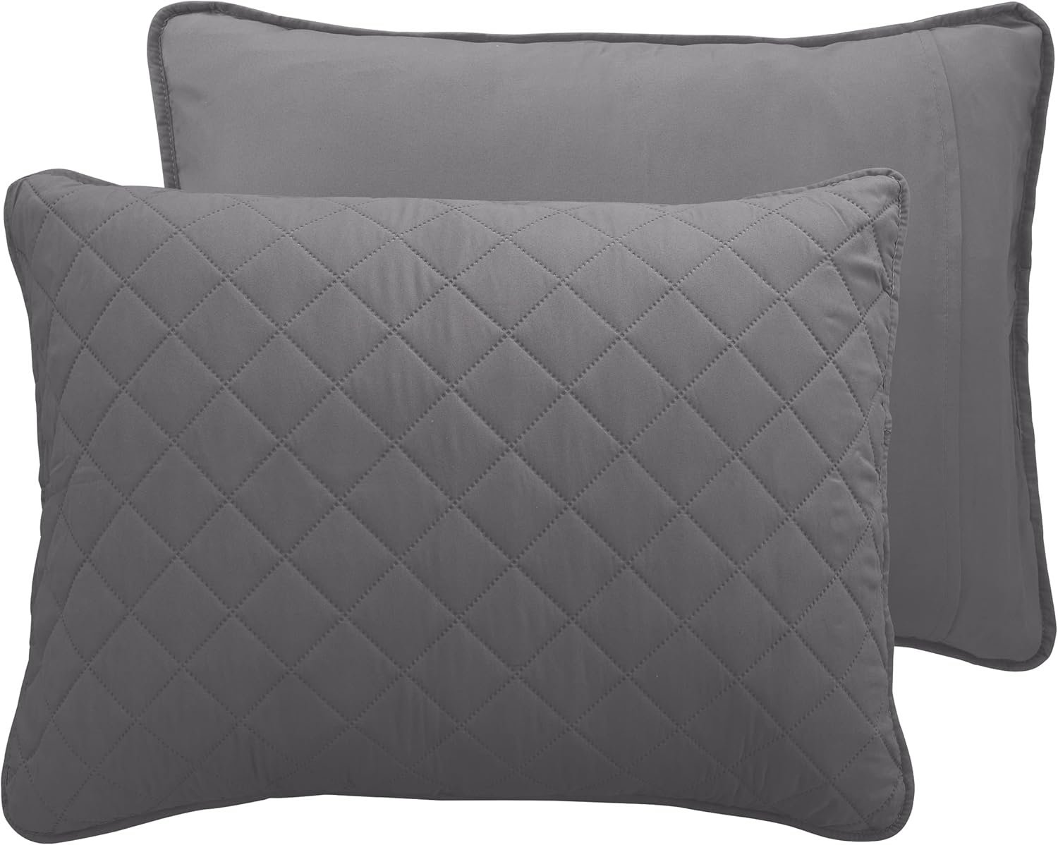 1729091114 676 Reversible GrayLight Gray FullQueen Quilt Set Includes 1 Quilt