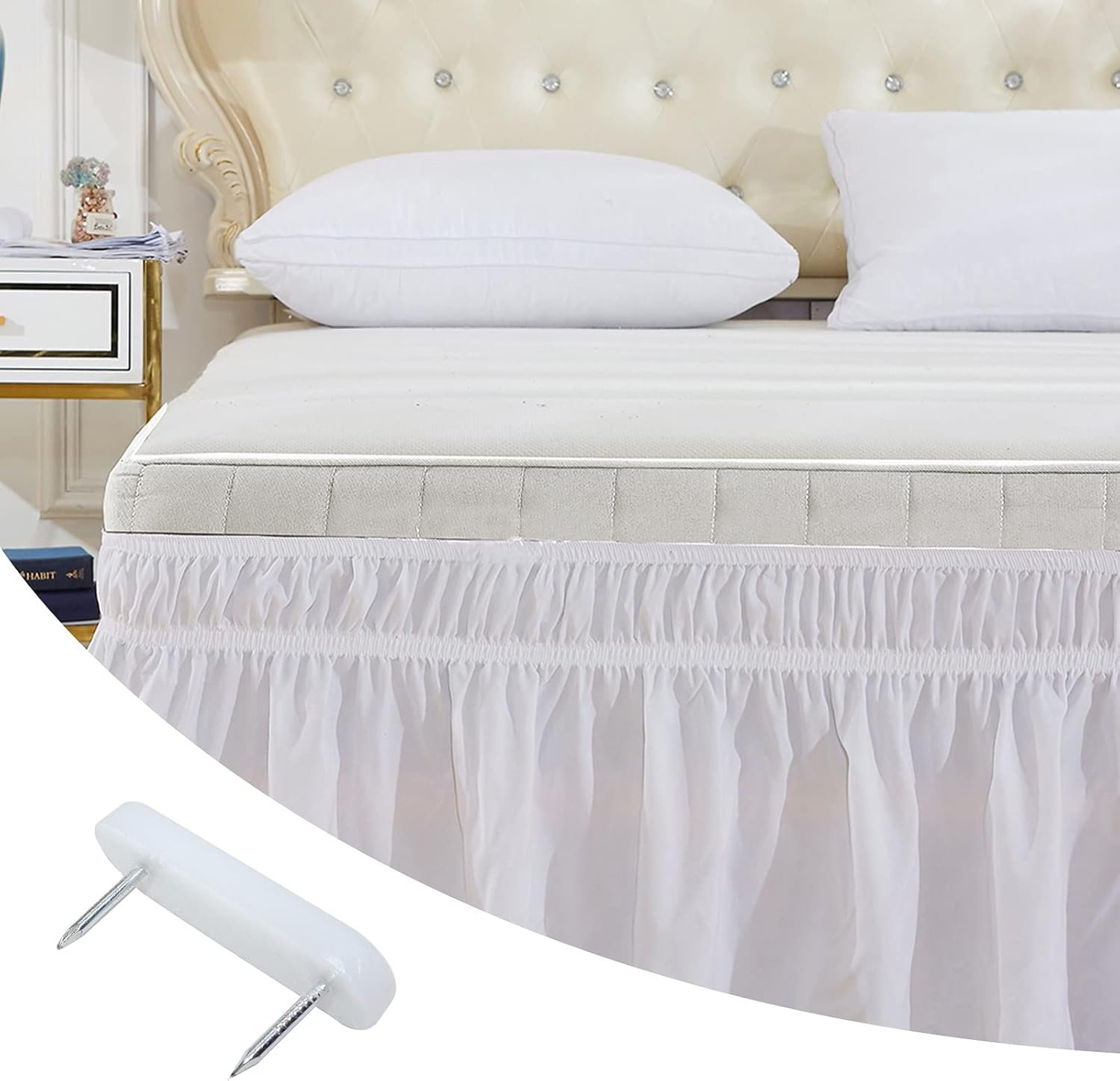 1729139849 551 30 Bed Skirt Holders Durable Plastic Bed Skirt Pins