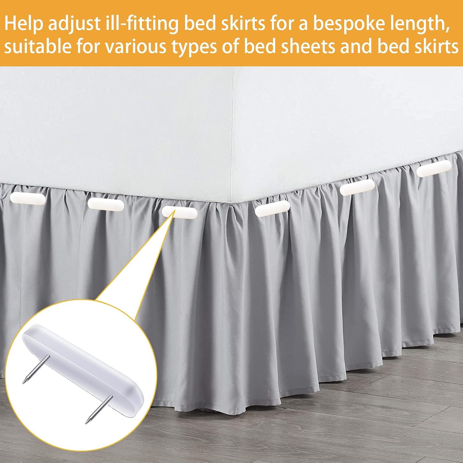 1729139849 699 30 Bed Skirt Holders Durable Plastic Bed Skirt Pins