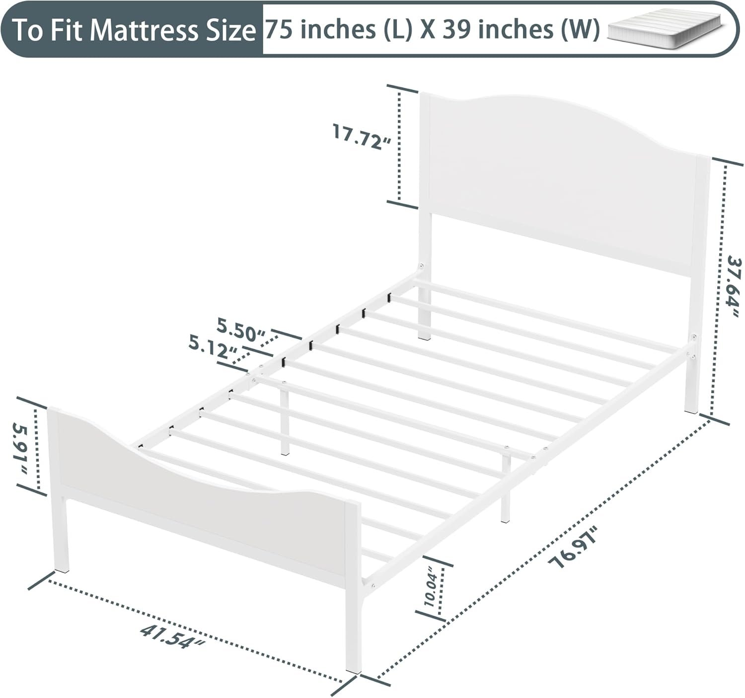 1729149281 35 Timy Kids Twin Bed Frame Stylish Wooden Headboard Footboard