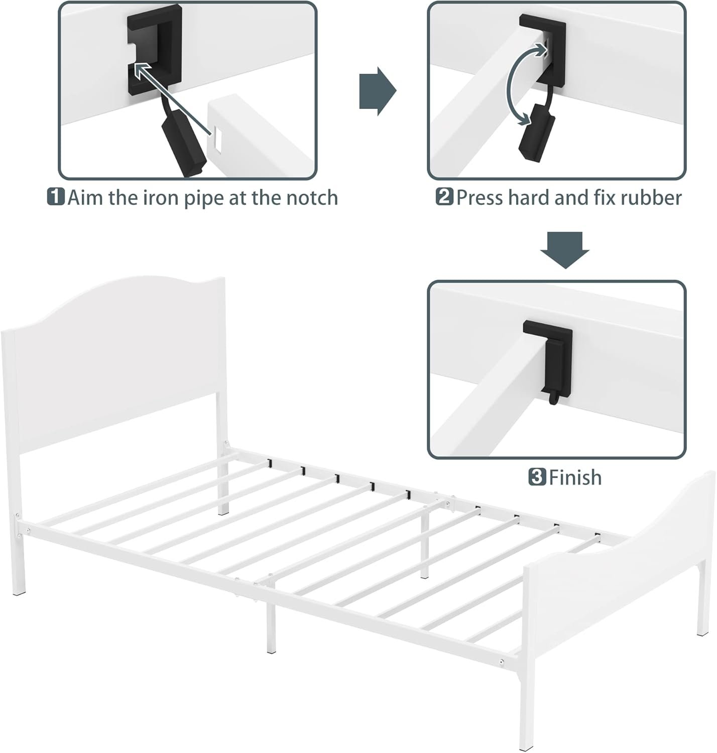 1729149282 521 Timy Kids Twin Bed Frame Stylish Wooden Headboard Footboard
