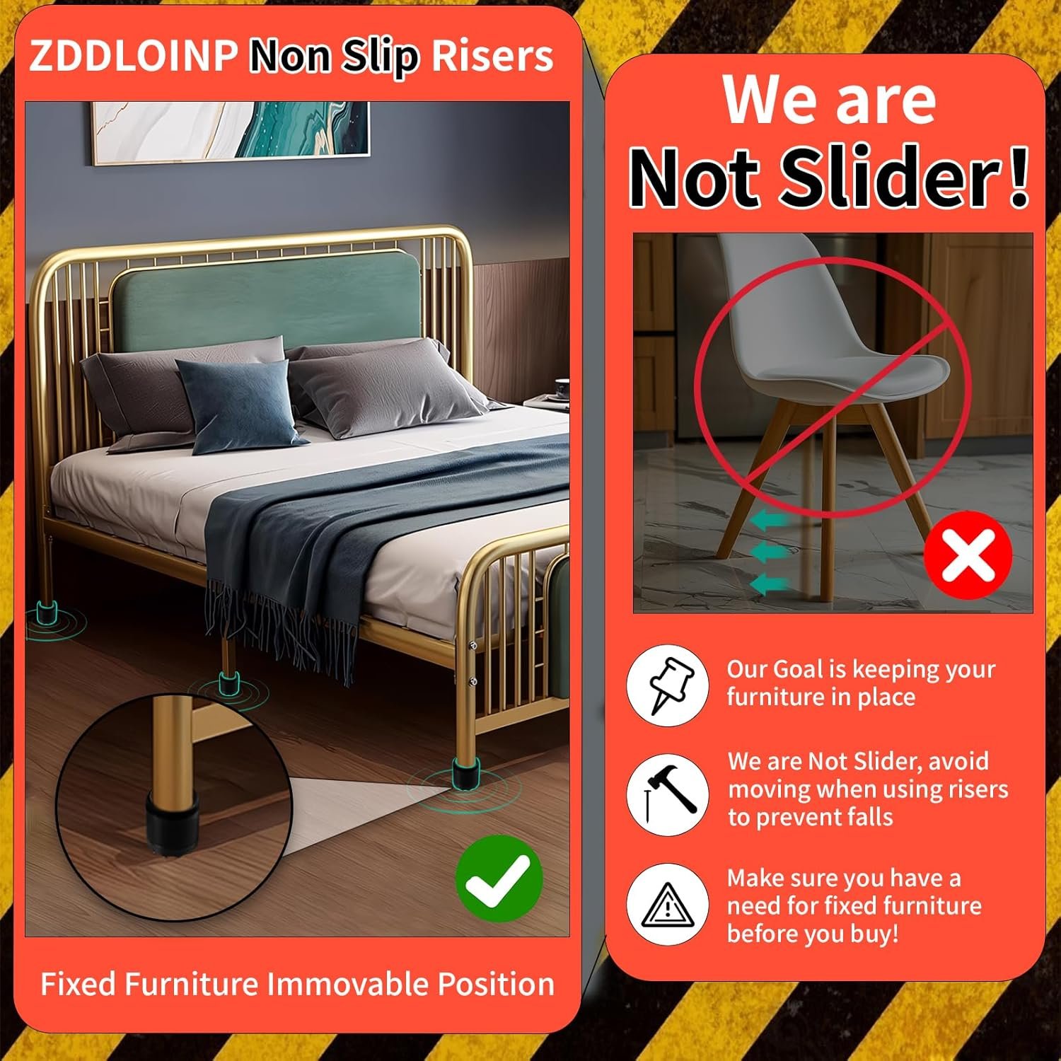 1729210054 827 2 Inch Round Bed Risers with Non Slip Suction Cups Heavy