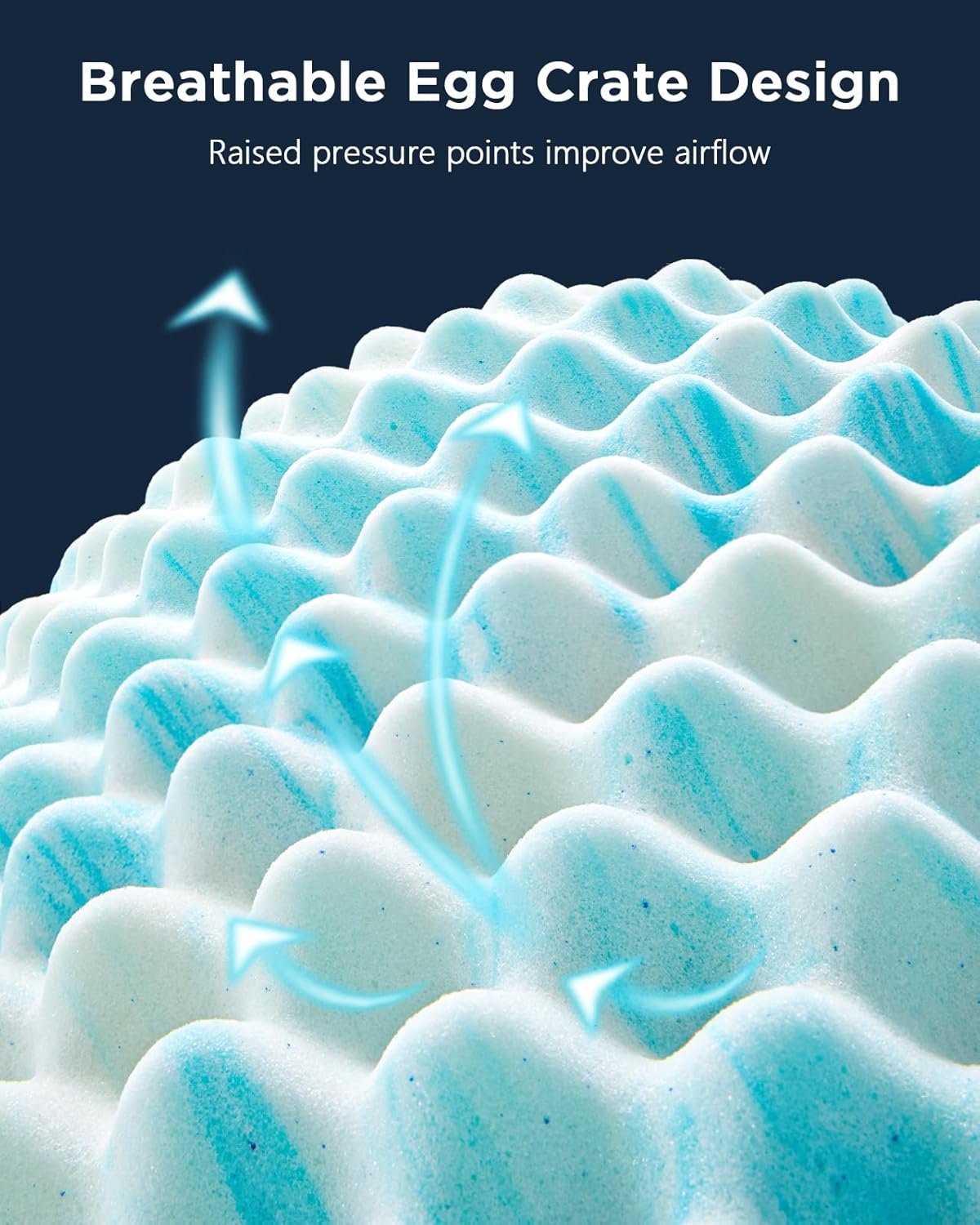 1729277824 360 PERLECARE 3 Inch Queen Memory Foam Mattress Topper Gel Infused Ventilated