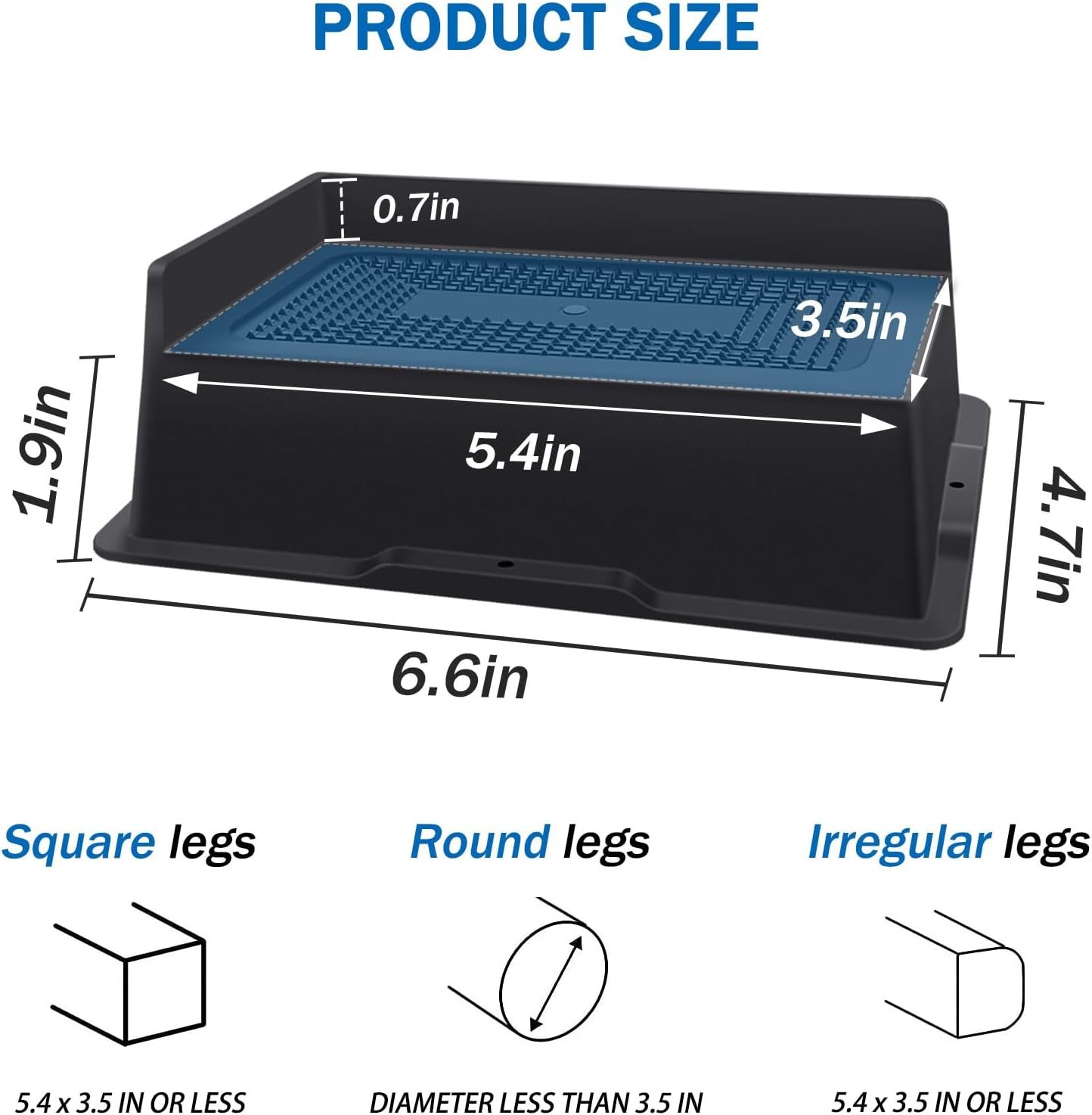 1729314462 712 Heavy Duty 2 Inch Bed Risers – Oversized Furniture Elevators for Sofa