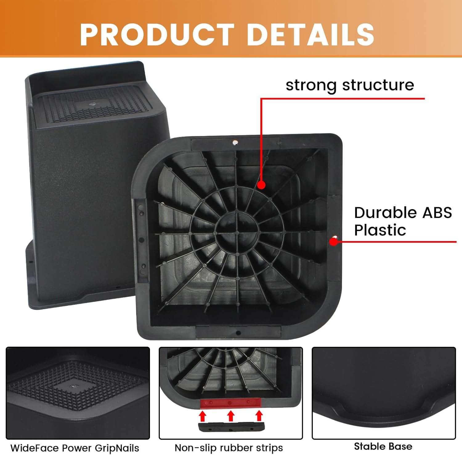 1729336345 661 Heavy Duty Bed Risers Available in 2 3 4 6