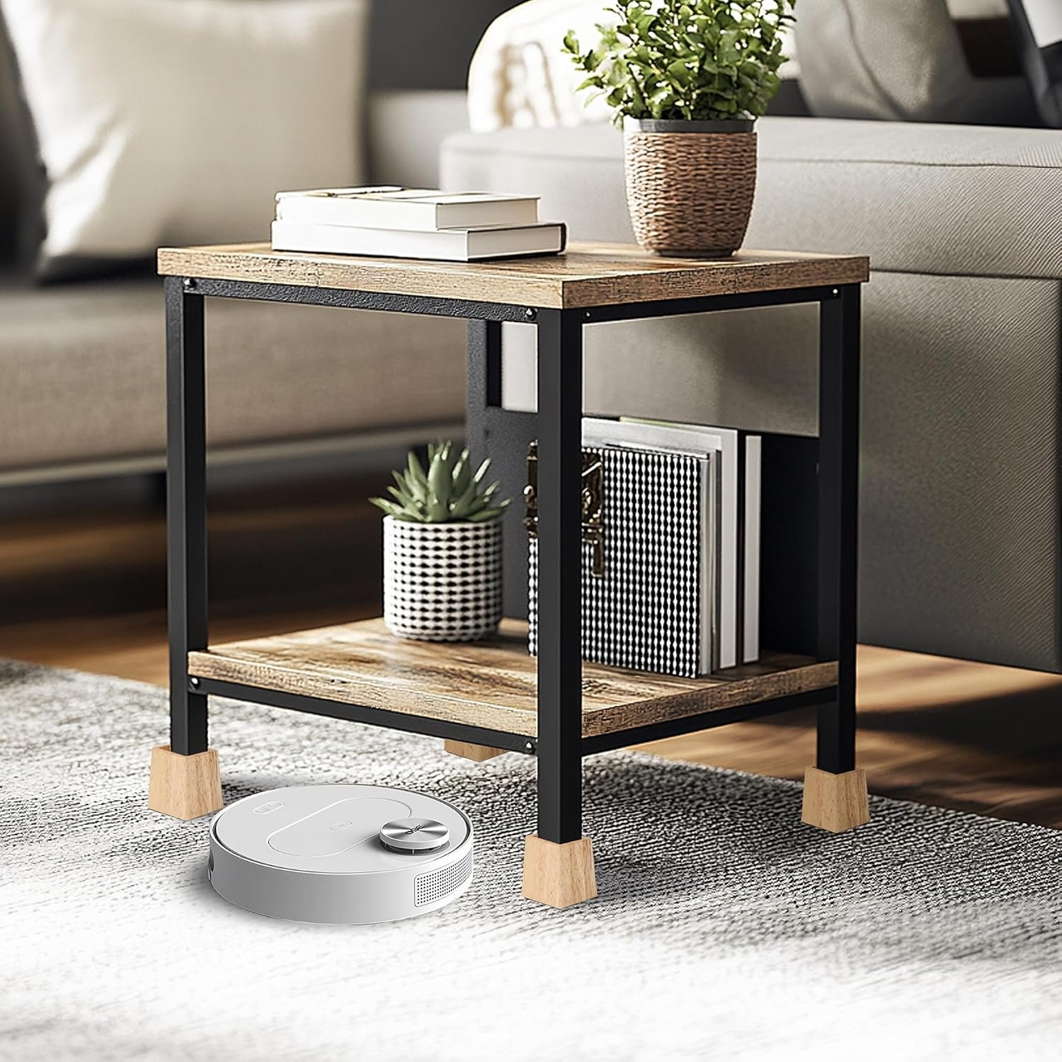 Heavy-Duty Wood Bed Risers – Supports Up to 2200 lbs, 4-Pack Furniture Leg Height Extenders for Dorms, Sofas, Couches, Desks, Chairs, and Tables, Original Design, 3.5" Height (Inner 3" Height) 6 1729360540 227 Heavy Duty Wood Bed Risers – Supports Up to 2200 lbs