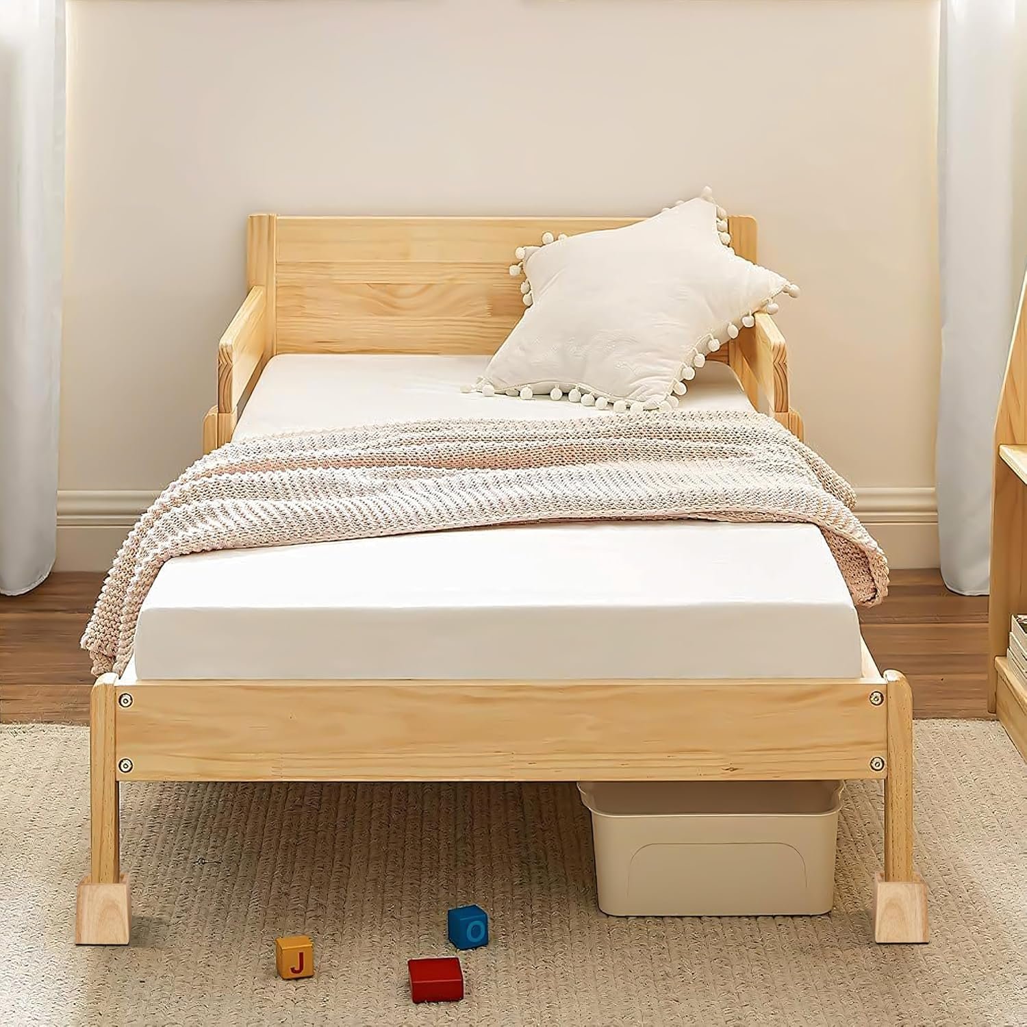 Heavy-Duty Wood Bed Risers – Supports Up to 2200 lbs, 4-Pack Furniture Leg Height Extenders for Dorms, Sofas, Couches, Desks, Chairs, and Tables, Original Design, 3.5" Height (Inner 3" Height) 7 1729360540 995 Heavy Duty Wood Bed Risers – Supports Up to 2200 lbs