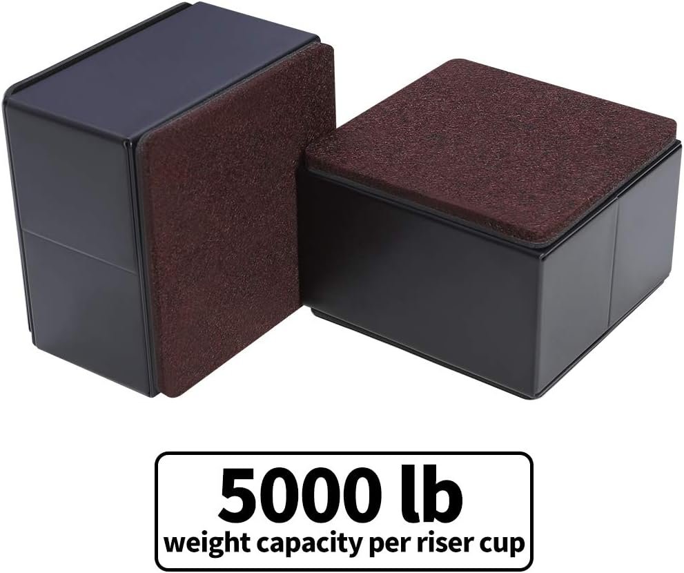 1729375571 935 Ezprotekt 2 Inch Heavy Duty Bed and Furniture Risers Square Risers
