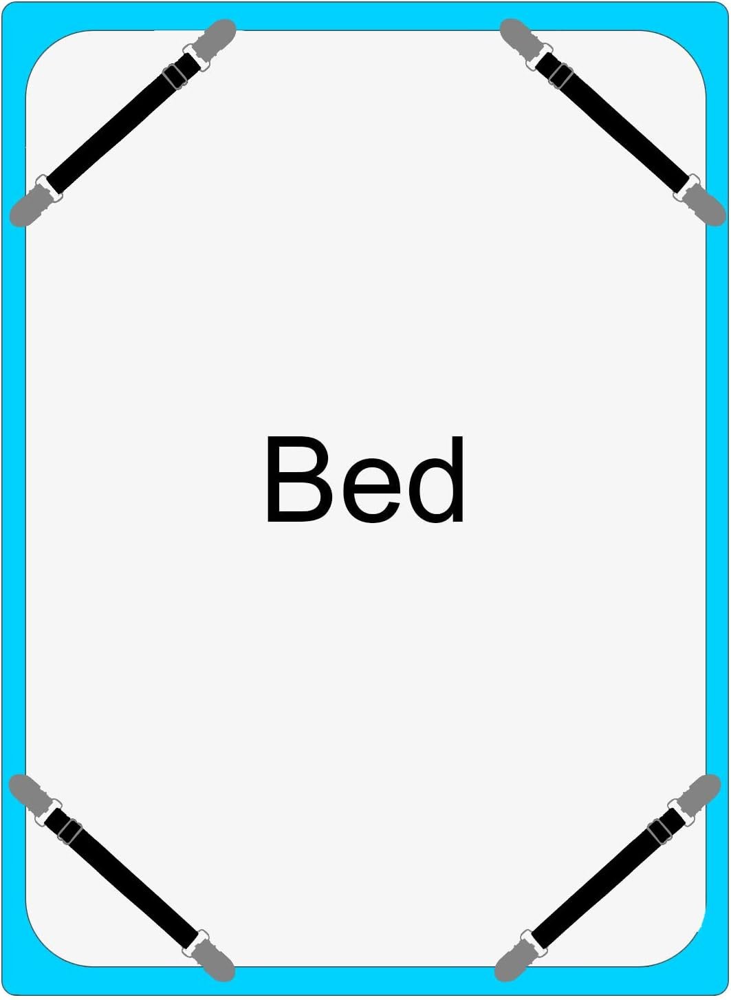 1729419945 919 Boao Adjustable Bed Sheet Clips – 12 Piece Set of Elastic