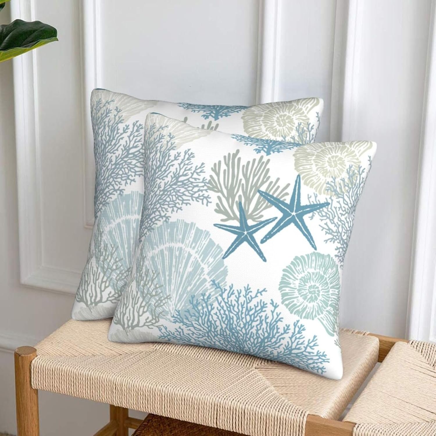 1729434663 277 Set of 2 Nautical Coastal Beach Pillow Covers