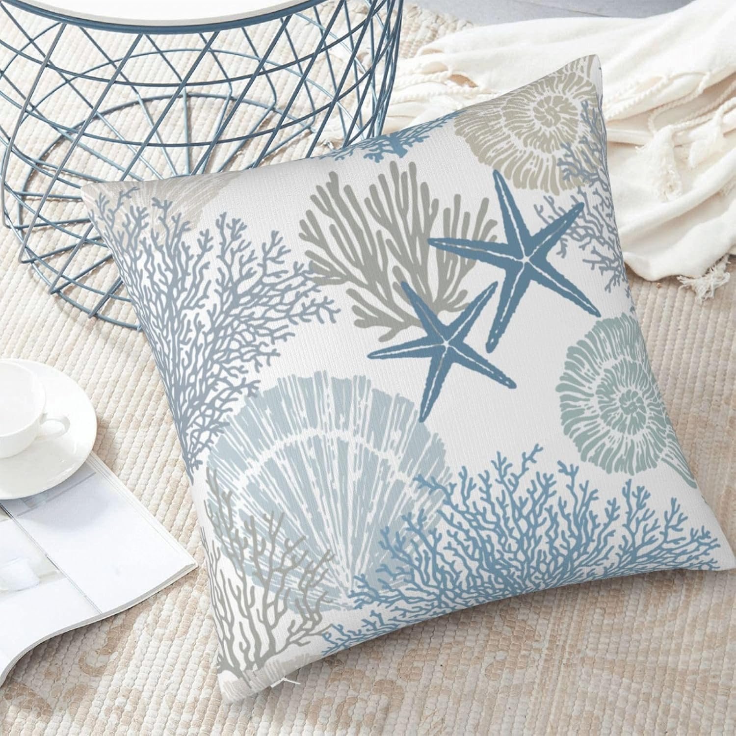1729434663 475 Set of 2 Nautical Coastal Beach Pillow Covers